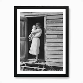 Wife And Child Of Day Laborers, Sugarcane Fields Near New Iberia, Louisiana By Russell Lee Art Print