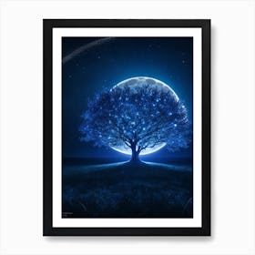 Tree In The Moonlight 1 Art Print