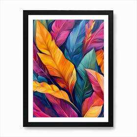 Colorful Feathers 1 Art Print