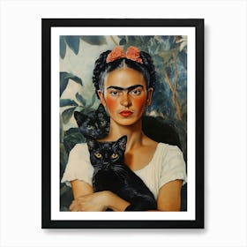 Frida and cats Póster