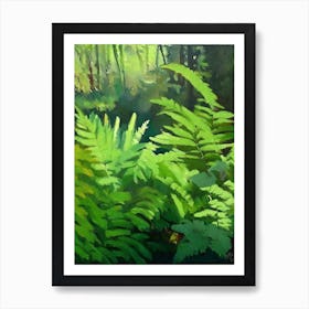 Marsh Fern Cézanne Style Art Print