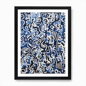 'Blue And White' 5 Art Print