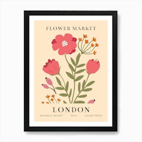 Flower Market London Art Print