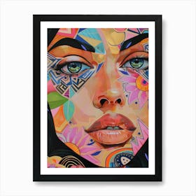 Colorful Face 1 Art Print