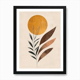 Sun And Leaves Canvas Print 9 Art Print