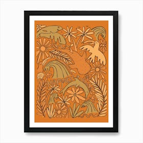 Happiest In The Sea  - Tropicool Studio Art Print