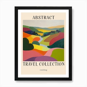 Abstract Travel Collection Poster Luxembourg 3 Art Print