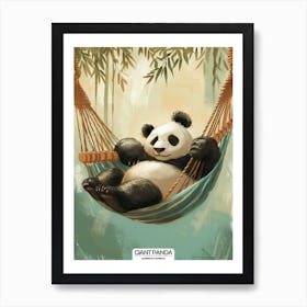Giant Panda Napping In A Hammock Poster 2 Art Print
