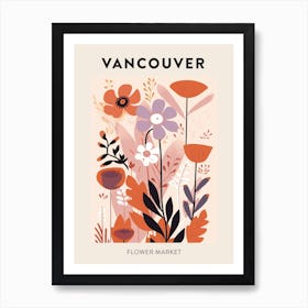 Flower Market Poster Vancouver Canada Art Print