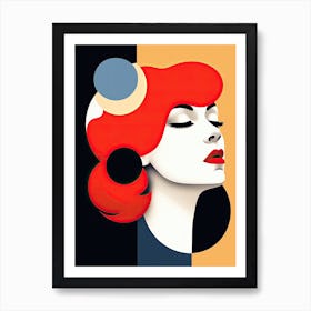 Portrait Of A Woman, pop art, usa Art Print