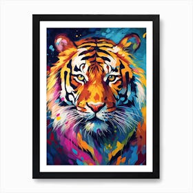 Tiger Art In Expressionism Style 4 Art Print