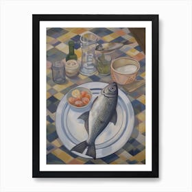 Herring Still Life Painting Art Print