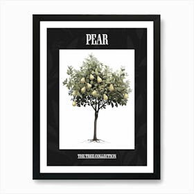 Pear Tree Pixel Illustration 2 Poster Art Print