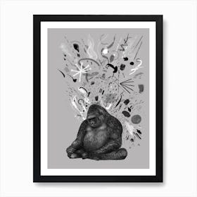 Moody Gorilla Art Print