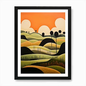 Grasslands Abstract Minimalist 2 Poster