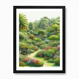 Botanical Garden Tropical Plants Art Print