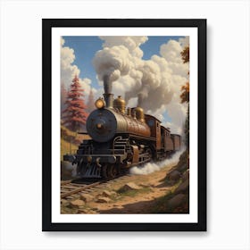 Train On The Tracks Art Print