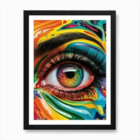 Colorful Eye Art Print