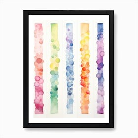 Rainbow Watercolors Art Print