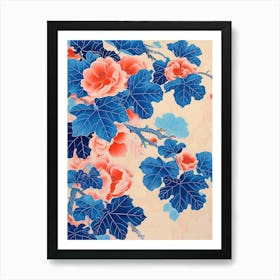 Hokusai  Great Japan Flowers Japanese 5 Art Print