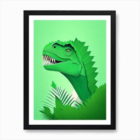 Indominus Rex Cute Mint Dinosaur Art Print