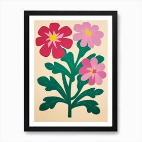 Cut Out Style Flower Art Cineraria Art Print