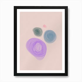 Vibrant Abstract Ink Circles – Modern Fluid Art Design Art Print