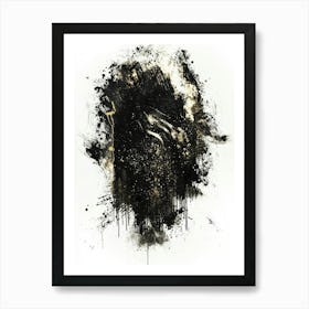 Black Splatter Art Print