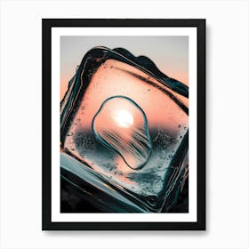 Ice Cube At Sunset 1 Art Print