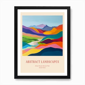 Colourful Abstract Sierra Nevada National Park Usa 1 Poster Art Print