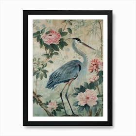 Asian Heron Art Print