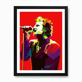 Scott Weiland Singer Stone Temple Pilots Pop Art WPAP Art Print