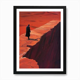 Man On The Edge Of A Cliff Art Print