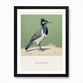 Ohara Koson Inspired Bird Painting Roadrunner 3 Poster Art Print