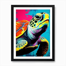 Sea Turtle Pop Art 2 Art Print