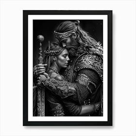 Viking Couple Art Print