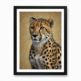 Cheetah Portrait Art Print