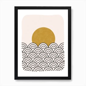 Sun Waves Office Hallway Art Print