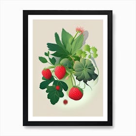 Wild Strawberries, Plant, Comic 1 Art Print