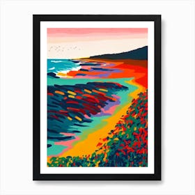 Tathra Beach, Australia Hockney Style Art Print