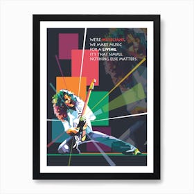 Eddie Van Hallen WPAP fanart Art Print