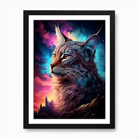 Kbgtron A Lynx Colorful Lights In The Style Of Fantastical Crea Ad659419 4227 43e2 Ab72 B17f69439774 Art Print