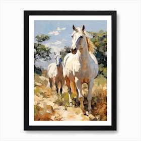 Horses Painting In Andalusia Spain 4 Art Print