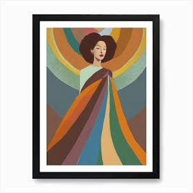 Afro-American Woman Rainbow Art Print