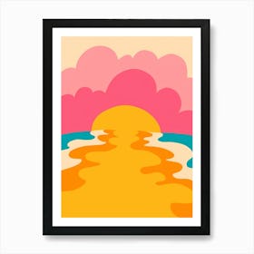 Sunset At The Beach 31 Art Print