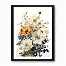 Aquarelle Blooms Art Print