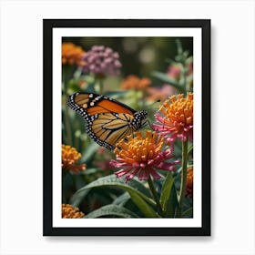 Monarch Butterfly On A Flower Art Print