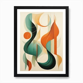 Mid Century Inspired Abstract Painting 2 Art Print