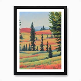 Atlas Cedar Tree Watercolour 1 Art Print