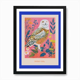 Spring Birds Poster Snowy Owl 1 Art Print